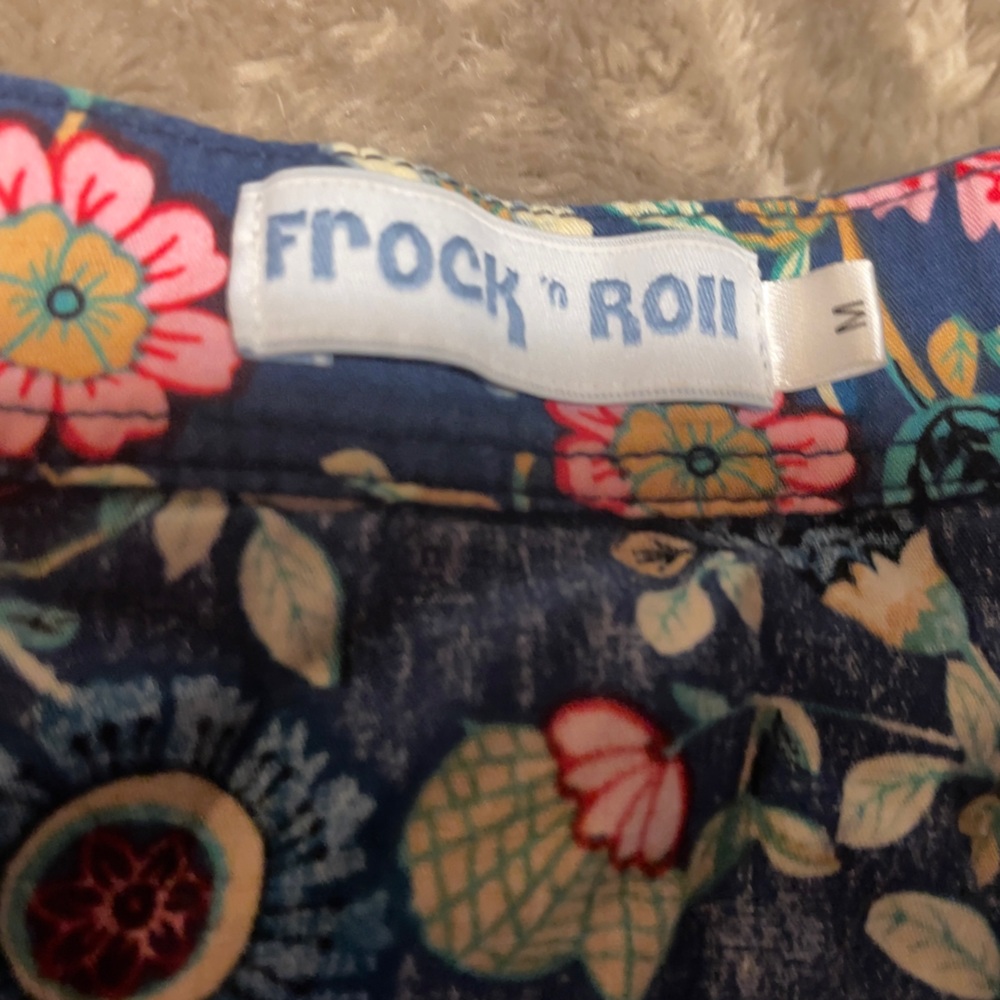 Floral Long Sleeve Dress - Blue